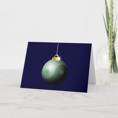 Yin Yang Christmas Ball Holiday Card