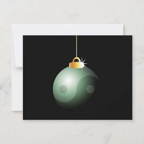 Yin Yang Christmas Ball Holiday Card