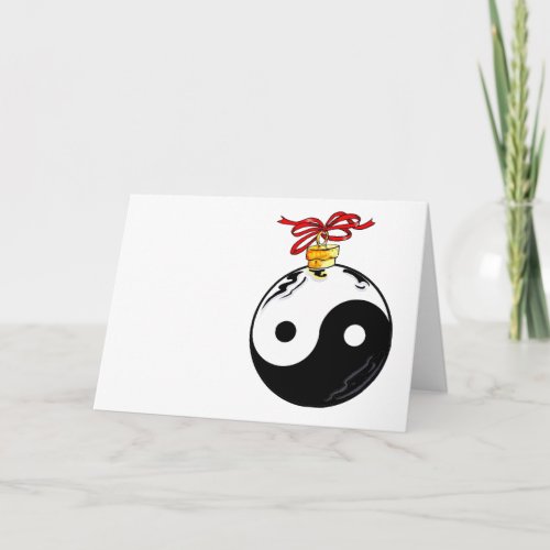 Yin  Yang Christmas Ball Holiday Card