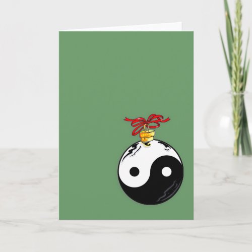 Yin  Yang Christmas Ball Holiday Card