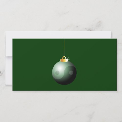 Yin Yang Christmas Ball Holiday Card