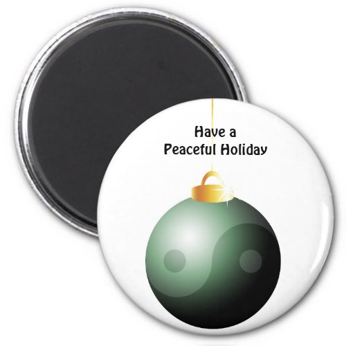 Yin Yang Christmas Ball Magnet