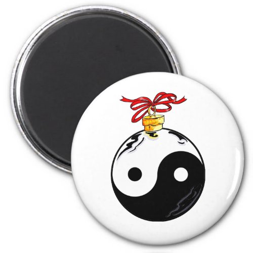 Yin  Yang Christmas Ball Magnet
