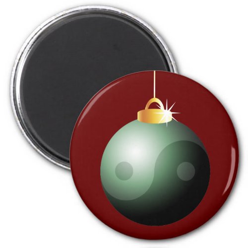 Yin Yang Christmas Ball Magnet