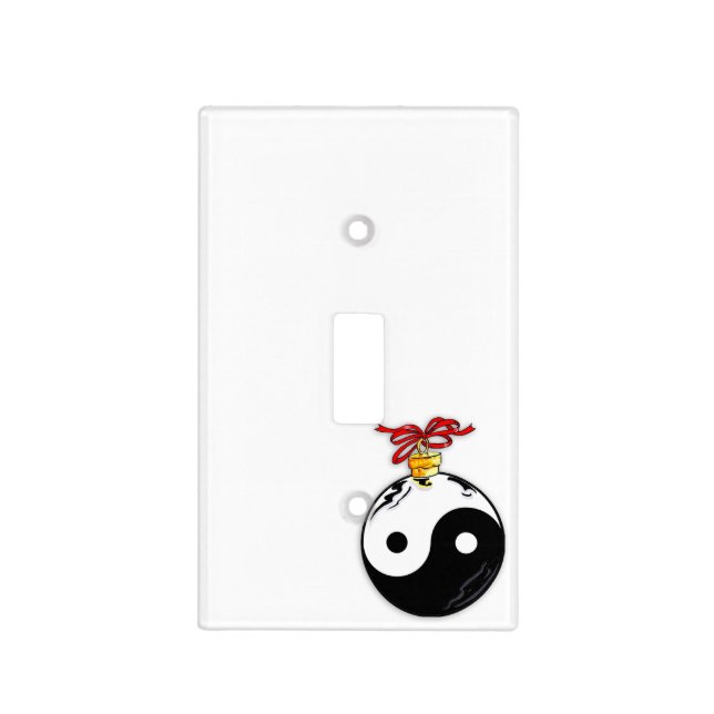 Yin & Yang Christmas Ornament Light Switch Cover (Front)
