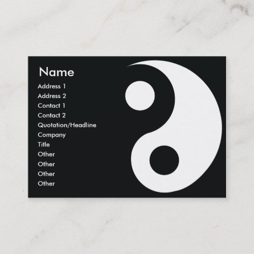 Yin Yang - Chubby Business Card