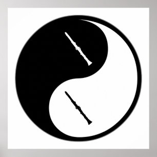 Yin Yang Clarinet Poster
