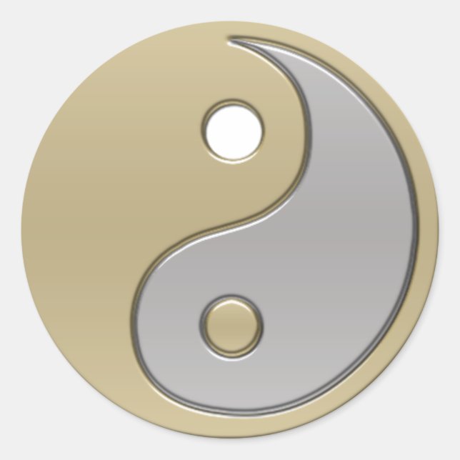 yin yang classic round sticker (Front)