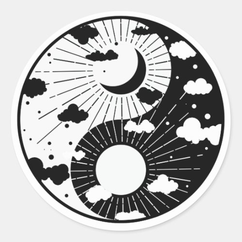 Yin Yang Classic Round Sticker