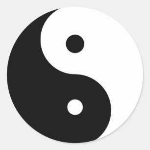 yin yang classic round sticker
