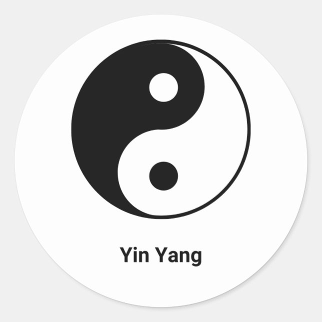 Yin Yang Classic Round Sticker (Front)