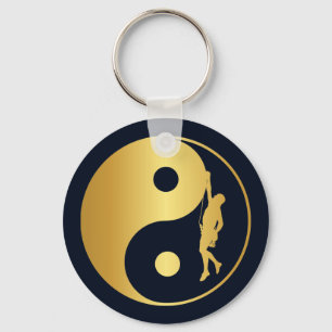 Yin & Yang Climber (gold) Keychain