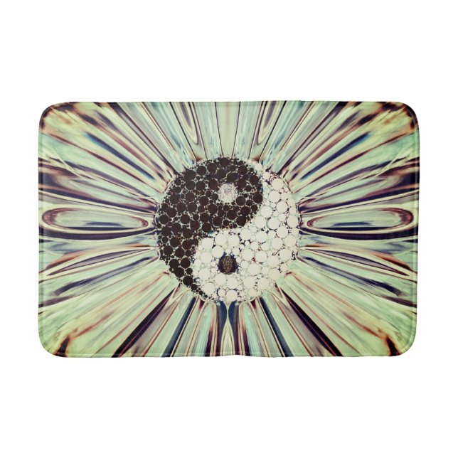 Yin Yang Color Splash  Bath Mat (Front)