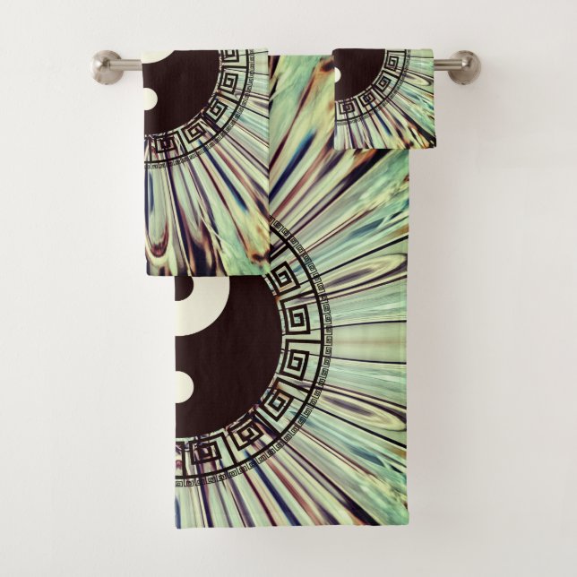 Yin Yang Color Splash  Bath Towel Set (Insitu)