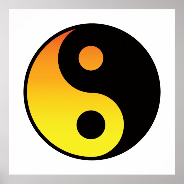 Yin Yang color symbol. Poster (Front)