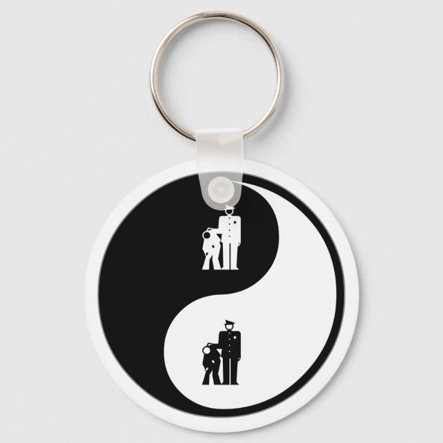 Yin Yang Corrections Keychain (Front)