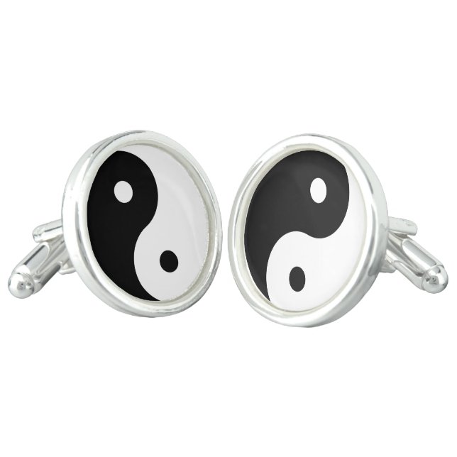 Yin Yang  Cufflinks (Angled)