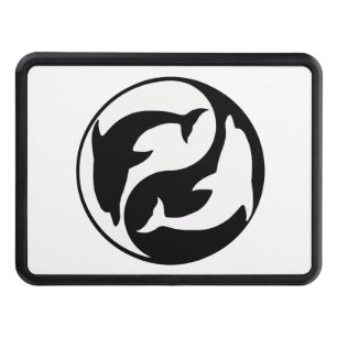 Yin Yang Dauphins Trailer Hitch Cover