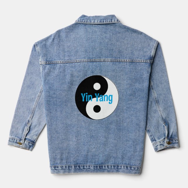 Yin Yang Design Denim Jacket (Back)