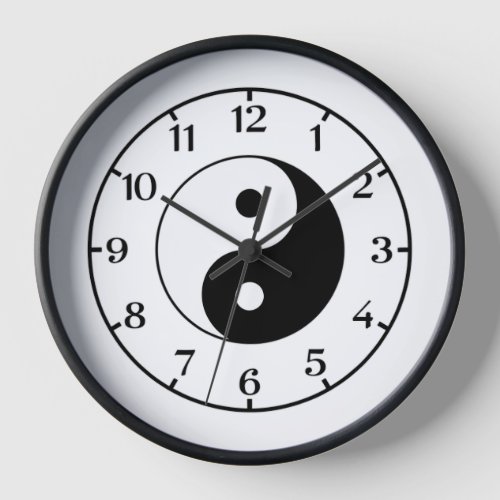 Yin yang design wall clock 
