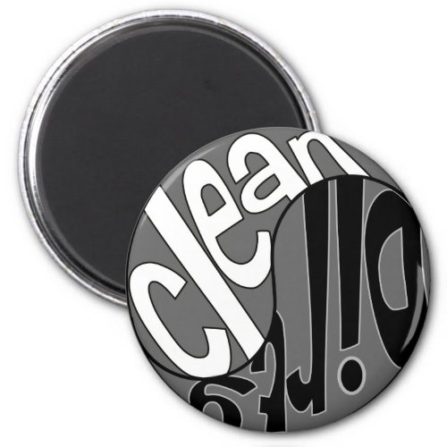 Yin Yang Dirty Clean Dishwasher Magnet WhiteBlack