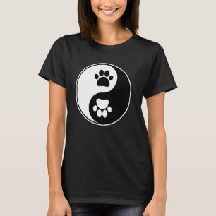 Yin Yang Dog Paw Pets Buddhist Zhen Spiritual T-Shirt