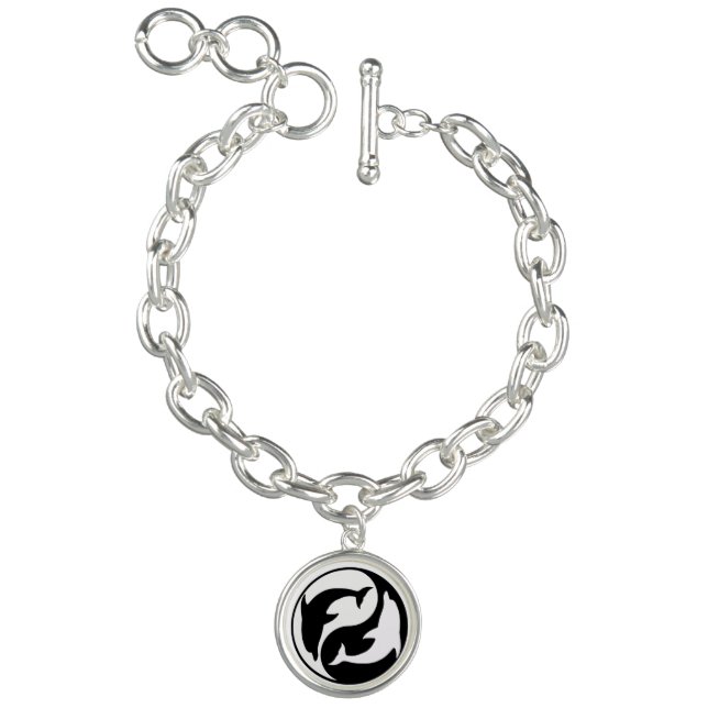 Yin Yang Dolphins Charm Bracelet (Product)