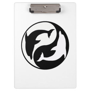 Yin Yang Dolphins Clipboard