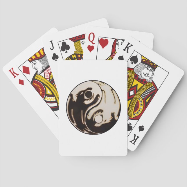 Yin yang Double Dragon Poker Cards (Back)