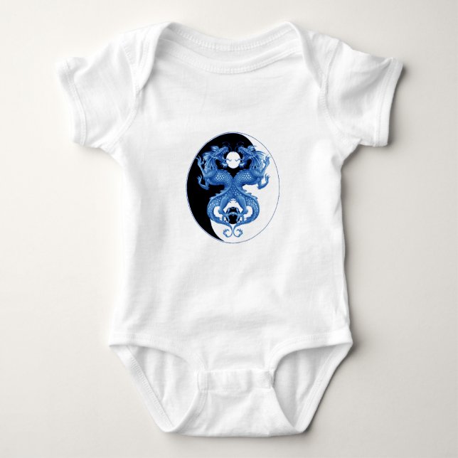 Yin Yang Dragon 2 Baby Bodysuit (Front)
