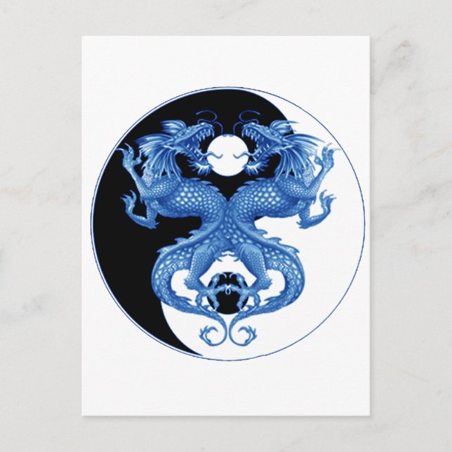 Yin Yang Dragon 2 Postcard (Front)