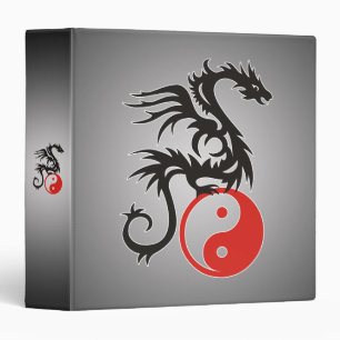 Yin & Yang Dragon   black fadeIN Binder