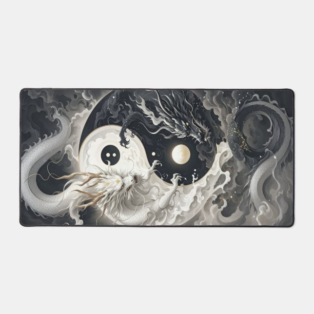 yin yang dragon desk mat (Front)