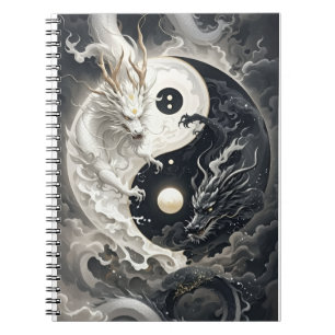 yin yang dragon notebook