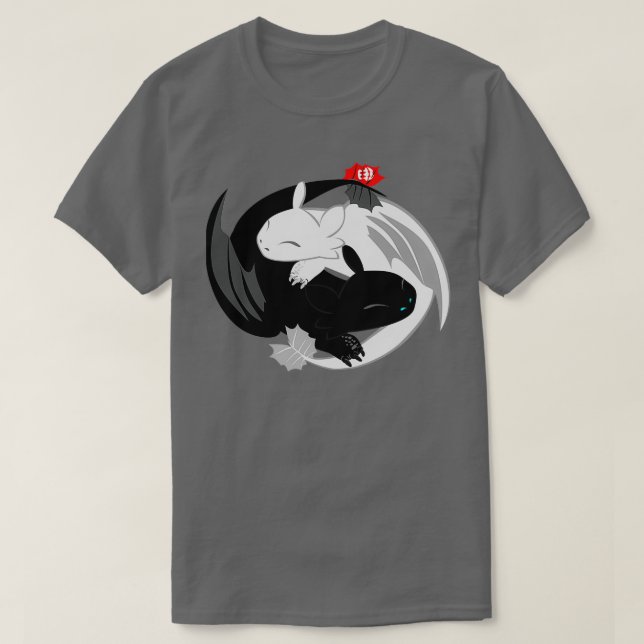 Yin Yang dragon T-Shirt (Design Front)