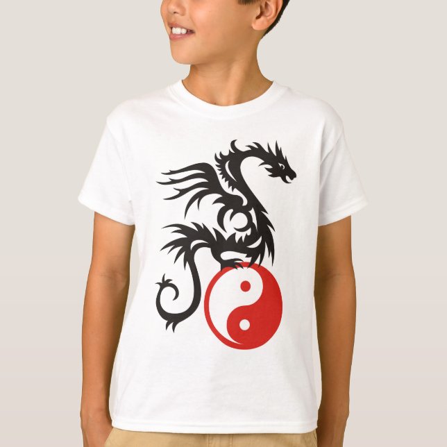 Yin & Yang Dragon T-Shirt (Front)
