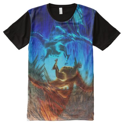 Yin Yang Dragons All-Over-Print T-Shirt
