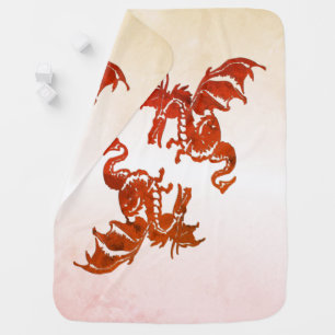 Yin Yang Dragons Baby Blanket