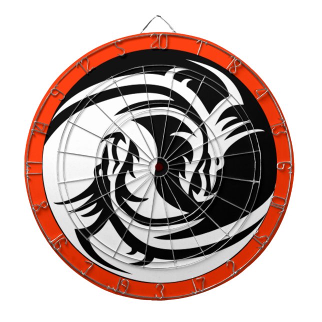 Yin Yang Dragons Dartboard (Front)