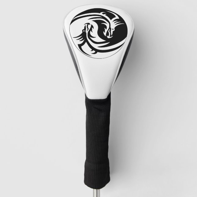 yin yang dragons golf head cover (Front)