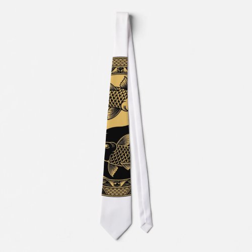 Yin Yang Dragons Graphic T-Shirt Neck Tie