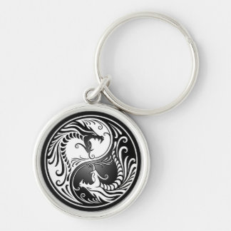 Yin Yang Dragons Keychain