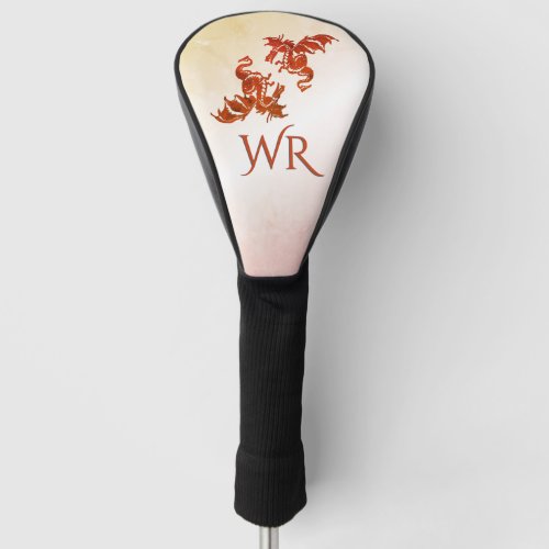 Yin Yang Dragons Monogrammed Golf Head Cover