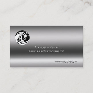 Yin-Yang Dragons on metallic-effect Business Card