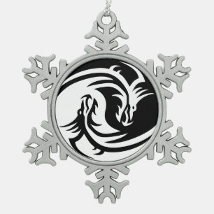 yin yang dragons ornament