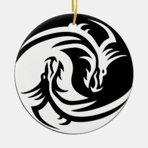 yin yang dragons ornament