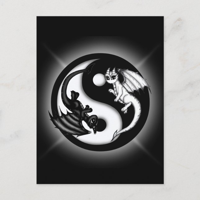 Yin Yang Dragons Postcard (Front)