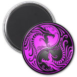 Yin Yang Dragons, Purple And Black Magnet at Zazzle