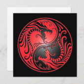 Yin Yang Dragons, red and black (Front/Back)