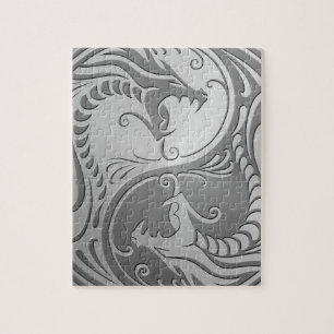 Yin Yang Dragons, stainless steel Jigsaw Puzzle